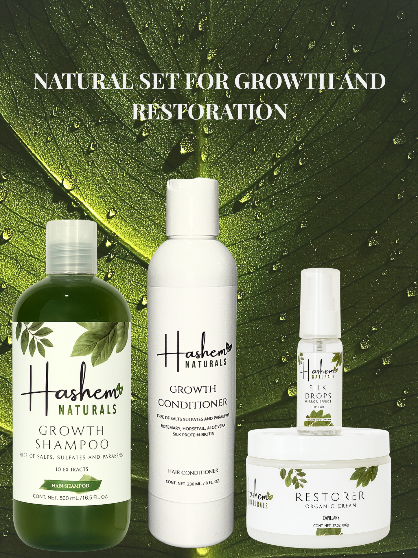 NATURAL SET FOR GROWTH AND RESTORATION IN 4 STEPS